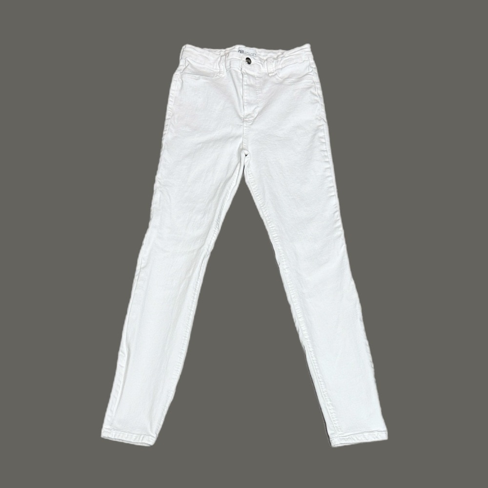 ZARA Women’s White High-Rise Skinny Jeans Sz 4